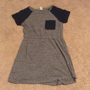 Baseball T-shirt Dress with short sleeves